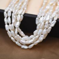 Baroko Kultūringas gėlavandenių perlų karoliukai, Gėlo vandens perlų, Pasidaryk pats, baltas, 5mm, Parduota už Apytiksliai 40 cm Strand