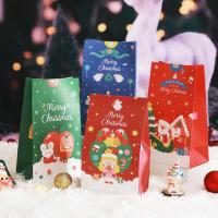 Weihnachtsgeschenkbeutel, Papier, Weihnachts-Design, gemischte Farben, 150x97x267mm, verkauft von PC