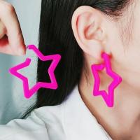 Acrylic Jewelry Earring Zinc Alloy with Acrylic painted & fashion jewelry & for woman nickel lead & cadmium free Sold By Pair