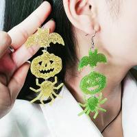 Acrylic Drop Earring painted Halloween Design & fashion jewelry & for woman Sold By Pair
