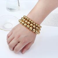Stainless Steel Jewelry Bracelet 304 Stainless Steel Round Vacuum Ion Plating fashion jewelry & for man golden Sold By PC
