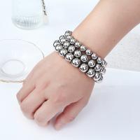 Stainless Steel Jewelry Bracelet, 304 Stainless Steel, Round, fashion jewelry & different size for choice & for man, original color, Sold By PC