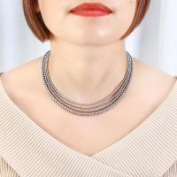 Nerezová ocel šperky náhrdelník, 304 Stainless Steel, Kolo, módní šperky & různé velikosti pro výběr & pro ženy, Původní barva, Prodáno By PC
