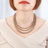 Nerezová ocel šperky náhrdelník, 304 Stainless Steel, Kolo, módní šperky & různé velikosti pro výběr & pro ženy, smíšené barvy, Prodáno By PC