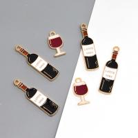 Tibetan Style Enamel Pendants, gold color plated, DIY & different styles for choice, more colors for choice, nickel, lead & cadmium free, Approx 100PCs/Bag, Sold By Bag