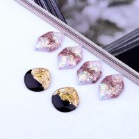 Resin Pendant, with Sequins & Gold Foil, epoxy gel, DIY & different styles for choice, more colors for choice, Sold By PC
