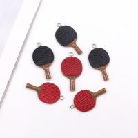 Resin Pendant, Table Tennis Racket, epoxy gel, DIY, more colors for choice, Approx 100PCs/Bag, Sold By Bag