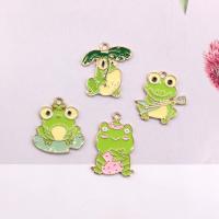 Zinc Alloy Animal Pendants Frog gold color plated DIY & enamel nickel lead & cadmium free Approx Sold By Bag