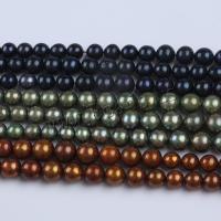 Naturalne perły słodkowodne perełki luźne, Edison+Perła, Koło, DIY, dostępnych więcej kolorów, 10-13mm, sprzedawane na około 36 cm Strand