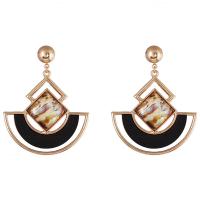 Tibetan Style Stud Earring, with Shell, different color and pattern for choice & fashion jewelry & for woman & hollow, nickel, lead & cadmium free, 48x60mm, Sold By Pair