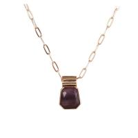 Zinc Alloy Jewelry Necklace with Natural Stone fashion jewelry & for woman nickel lead & cadmium free Length Approx 16.92 Inch Sold By PC