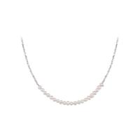 Solidny srebrny naszyjnik, 925 Srebro, ze Shell Pearl, biżuteria moda & dla kobiety, bez zawartości niklu, ołowiu i kadmu, długość około 18.89 cal, sprzedane przez PC