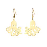 Stainless Steel Drop Earring 304 Stainless Steel Octopus Vacuum Ion Plating fashion jewelry & for woman Sold By Pair