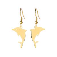 Stainless Steel Drop Earring 304 Stainless Steel Shark Vacuum Ion Plating fashion jewelry & for woman Sold By Pair