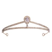 Bridal Tiaras Zinc Alloy plated fashion jewelry & for woman & with rhinestone nickel lead & cadmium free Inner Approx 145mm Sold By PC