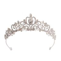Bridal Tiaras, Tibetan Style, silver color plated, fashion jewelry & for woman & with rhinestone, silver color, nickel, lead & cadmium free, Inner Diameter:Approx 140mm, Sold By PC