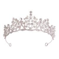 Bridal Tiaras Zinc Alloy plated fashion jewelry & for woman & with rhinestone nickel lead & cadmium free Inner Approx 140mm Sold By PC