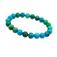 Gemstone Bracelets, Chrysocolla, Round, different size for choice & for man, Length:Approx 19 cm, Sold By PC