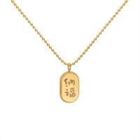 Stainless Steel Jewelry Necklace, 304 Stainless Steel, with 5cm extender chain, Vacuum Ion Plating, fashion jewelry & for woman, golden, 9mm, Length:40 cm, Sold By PC