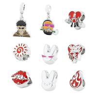 Tibetan Style Enamel Pendants, silver color plated, DIY & different size for choice & different styles for choice, more colors for choice, Sold By PC