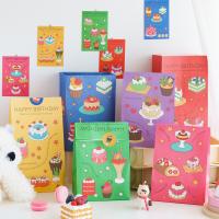 Gift Wrap Bags, Kraft, cute, mixed colors, 150x97x267mm, Sold By Set