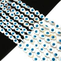 Spacer Beads Jewelry Freshwater Shell DIY & enamel blue Sold Per Approx 38 cm Strand