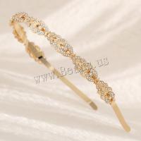 Hair Bands, 304 Stainless Steel, plated, fashion jewelry & with rhinestone, more colors for choice, 125x13mm, Sold By PC