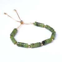 Gemstone Bracelets Natural Stone with Brass plated fashion jewelry Length 16 cm Sold By PC