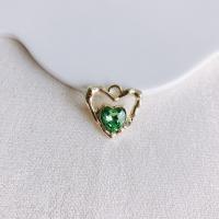 Tibetan Style Heart Pendants, plated, DIY & with rhinestone, more colors for choice, nickel, lead & cadmium free, 29x19x5mm, 10PCs/Bag, Sold By Bag