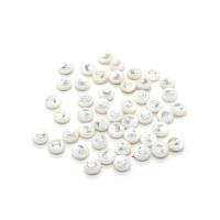 Natürliche weiße Muschelperlen, DIY & verschiedene Muster für Wahl, weiß, 6mm, 20PCs/Tasche, verkauft von Tasche