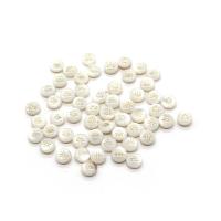 Perles en coquillage blanc naturel, coquille blanche, Plat rond, DIY & modèles différents pour le choix, blanc, 6mm, 20PC/sac, Vendu par sac