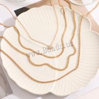 Zinc Alloy Jewelry Necklace 4 pieces & fashion jewelry & for woman & with rhinestone gold nickel lead & cadmium free Sold By Set