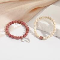 Gemstone Bracelets, Elastic Thread, with Natural Stone, handmade, 2 pieces & fashion jewelry & Unisex, Length:Approx 18 cm, Sold By Set
