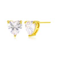 Cubic Zirconia Micro Pave Brass Earring, real gold plated, different size for choice & micro pave cubic zirconia & for woman, more colors for choice, Sold By Pair