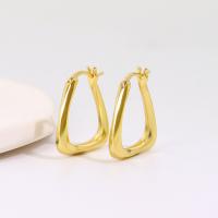 Brass Leverback Earring, real gold plated, for woman, golden, Sold By Pair