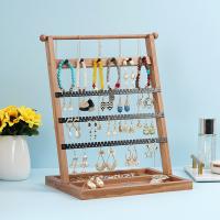 Iron Earring Display with Wood durable & multifunctional nickel lead & cadmium free Sold By PC