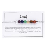 Gemstone Bracelets, Natural Stone, with Wax Cord & Labradorite & Amethyst, fashion jewelry & different materials for choice & for woman, nickel, lead & cadmium free, Sold By PC