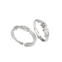 plata de ley 925 anillo de los pares, Rosa, Vintage & diferentes estilos para la opción & para la pareja, tamaño:5-10, Vendido por UD