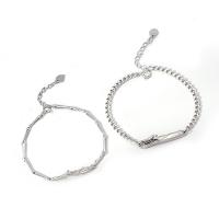 925 Sterling Sølv Par armbånd, Branch, forskellige stilarter for valg & for par, Solgt af PC