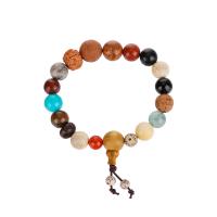Восемнадцать Бодхи браслет, с Многоцветный камень, полированный, разные стили для выбора & Женский, длина:Приблизительно 6.3 дюймовый, продается PC