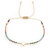 perles de rocaille en verre bracelet, avec cordon de polyester & alliage de zinc, croix, Style bohème & pour femme, plus de couleurs à choisir, Longueur:Environ 6-11 pouce, Vendu par PC