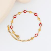 Evil Eye Jewelry Bracelet 304 Stainless Steel with 5cm extender chain fashion jewelry & for woman & enamel Length Approx 16 cm Sold By PC