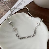 Titanium Steel Necklace, with 10cm extender chain, fashion jewelry & for woman, original color, Length:Approx 40 cm, Sold By PC