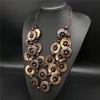 Wood Necklace, with Velveteen Cord, handmade, fashion jewelry & for woman, more colors for choice, Sold Per 78 cm Strand