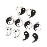 Zinc Alloy Enamel Pendants silver color plated DIY Approx Sold By Bag