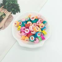 Polymer Clay Beads, Flat Round, DIY, mixed colors, 5x10mm, Approx 100PCs/Bag, Sold By Bag