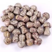 Fashion Decoration, Chinese Painting Stone, mushroom, polished, for home and office, mixed colors, 37x22mm, Sold By PC