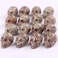 Fashion Decoration, Chinese Painting Stone, Skull, polished, for home and office, mixed colors, 53x33x33mm, Sold By PC