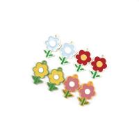 Tibetan Style Enamel Pendants, Flower, painted, DIY, more colors for choice, 14x23mm, Approx 100PCs/Bag, Sold By Bag