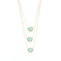 Multi Layer Necklace Zinc Alloy with turquoise three layers & fashion jewelry & for woman nickel lead & cadmium free Length Approx 18.89 Inch Approx 21.65 Inch Approx 24.8 Inch Sold By PC